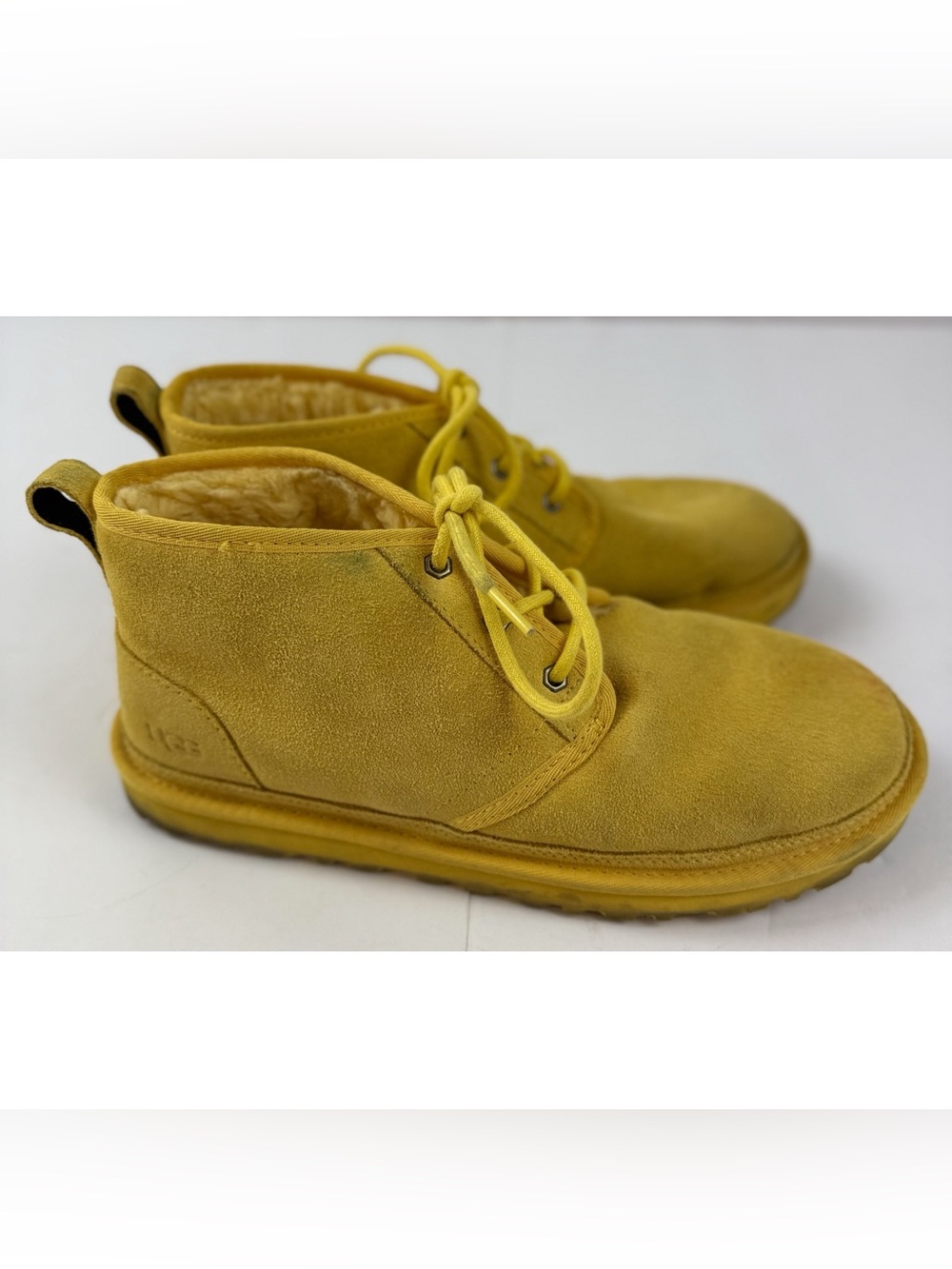UGG Mens Yellow Suede 3236 Wool Lace Up Round Toe Neumel Chukka Boot 10 US 43 EU